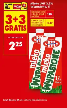 Biedronka Mleko UHT Wypasione oferta