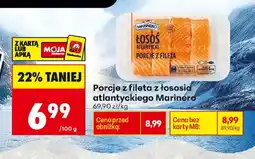 Biedronka Porcje z fileta z łososia atlantyckiego Marinero oferta