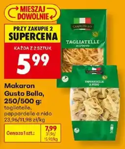 Biedronka Makaron Gusto Bello oferta