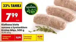 Biedronka Kiełbasa biała surowa z tymiankiem Kraina Mięs oferta