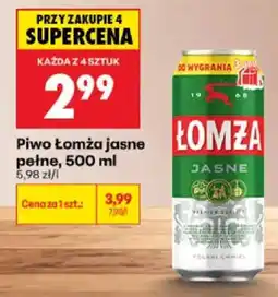 Biedronka Piwo Łomża Jasne Pełne oferta