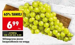 Biedronka Winogrono jasne bezpestkowe na wage oferta