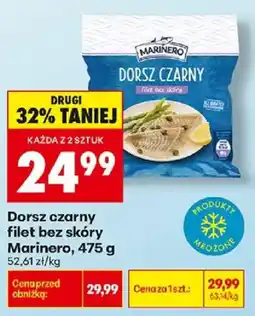 Biedronka Dorsz czarny filet bez skóry Marinero oferta