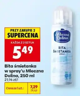 Biedronka Bita śmietanka w spray'u Mleczna Dolina oferta