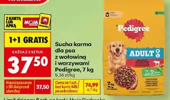 Sucha karma dla psa z wołowiną i warzywami Pedigree