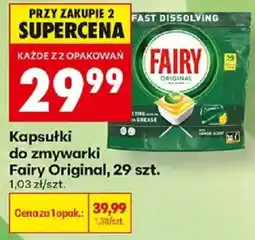 Biedronka Kapsułki do zmywarki Fairy Original oferta