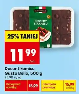 Biedronka Deser tiramisu Gusto Bello oferta