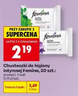Biedronka Chusteczki do higieny intymnej Femina oferta