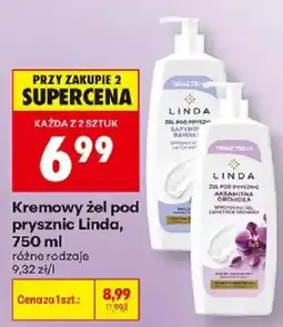 Biedronka Kremowy żel pod prysznic Linda oferta