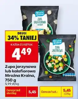 Biedronka Zupa jarzynowa lub kalafiorowa Mroźna Kraina oferta