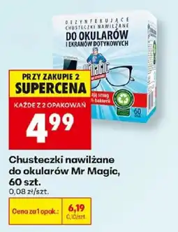 Biedronka Chusteczki nawilżane do okularów Mr Magic oferta