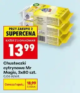Biedronka Chusteczki cytrynowe Mr Magic oferta