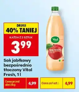 Biedronka Sok jabłkowy bezpośrednio tłoczony Vital Fresh oferta