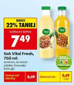 Biedronka Sok Vital Fresh oferta