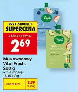 Biedronka Mus owocowy Vital Fresh oferta