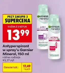 Biedronka Antyperspirant w spray'u Garnier Mineral oferta