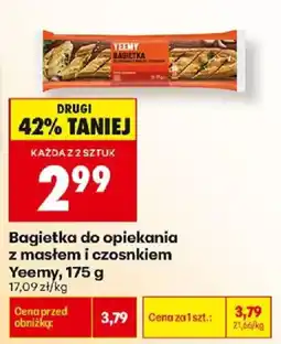 Biedronka Bagietka do opiekania z masłem i czosnkiem Yeemy oferta