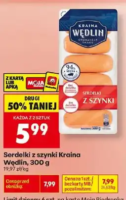 Biedronka Serdelki z szynki Kraina Wędlin oferta