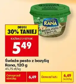 Biedronka Świeże pesto z bazylią Rana oferta