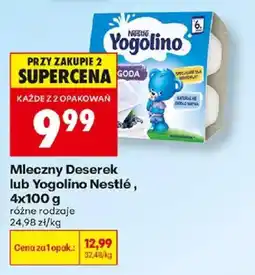 Biedronka Mleczny Deserek lub Yogolino Nestlé oferta