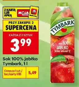 Biedronka Sok 100% jabłko Tymbark oferta