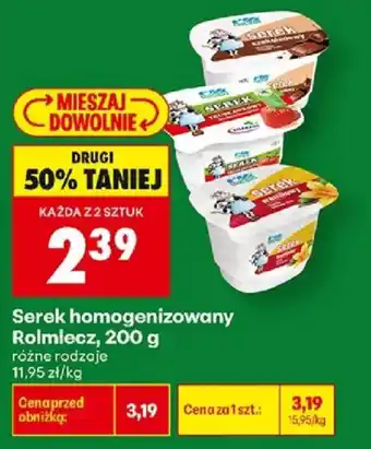 Biedronka Serek homogenizowany Rolmlec oferta