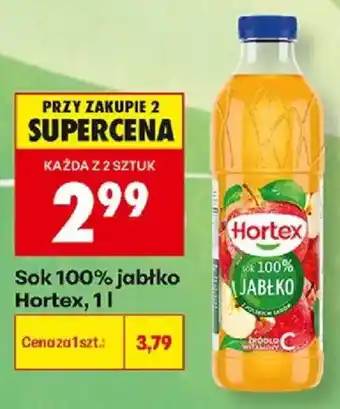 Biedronka Sok 100% jabłko Hortex oferta