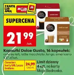 Biedronka Kapsułki Dolce Gusto oferta