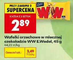Biedronka Wafelki orzechowe w mlecznej czekoladzie WW E.Wedel oferta