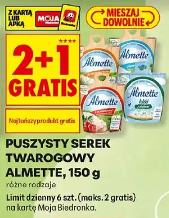 Biedronka Puszysty Serek Twarogowy Almette oferta