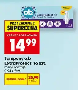 Biedronka Tampony o.b ExtraProtect oferta
