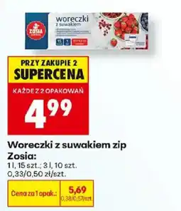 Biedronka Woreczki z suwakiem zip Zosia oferta