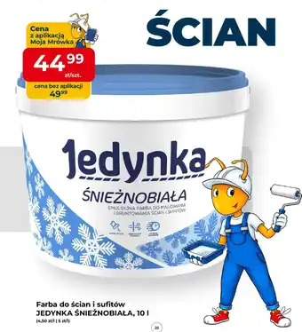 Farba do ścian i sufitów JEDYNKA ŚNIEŻNOBIAŁA