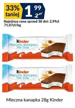 Sużyw Mleczna kanapka Kinder oferta