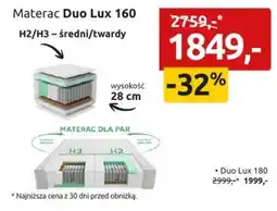 Black Red White Materac Duo Lux 160 oferta