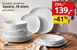 Black Red White Komplet obiadowy Square, 18 elem. porcelana oferta