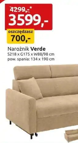 Black Red White Narożnik Verde oferta