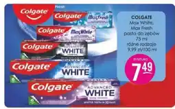 Jaśmin Colgate Max White, Max Fresh pasta do zębów oferta