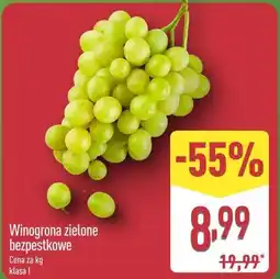 ALDI Winogrona zielone bezpestkowe (zielone, bez pestek) oferta