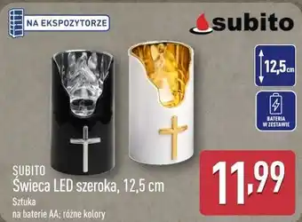 ALDI SUBITO Świeca LED szeroka, 12,5 cm oferta