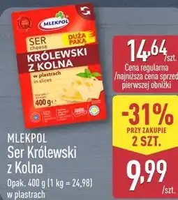 ALDI Ser Królewski z Kolna w plastrach Mlekpol oferta