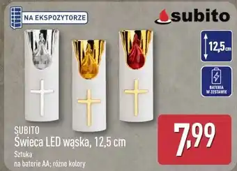 ALDI SUBITO Świeca LED wąska, 12,5 cm oferta