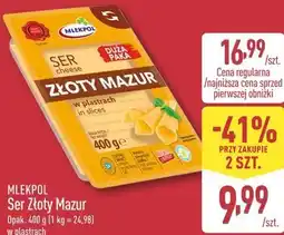 ALDI Ser Złoty Mazur w plastrach Mlekpol oferta