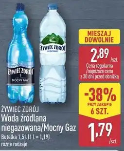 ALDI Żywiec Zdrój Woda źródlana niegazowana/Mocny Gaz oferta