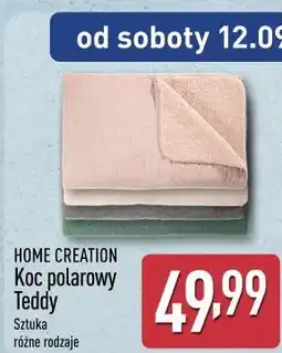 ALDI HOME CREATION Koc polarowy Teddy oferta