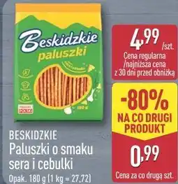 ALDI Beskidzkie Paluszki o smaku sera i cebulki oferta