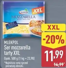 ALDI Ser mozzarella tarty XXL Mlekpol oferta