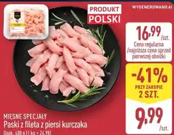 ALDI Paski z fileta z piersi kurczaka Mięsne Specjały oferta