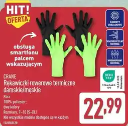 ALDI CRANE Rękawiczki rowerowe termiczne damskie/męskie oferta