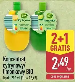 ALDI Koncentrat cytrynowy/limonkowy BIO oferta